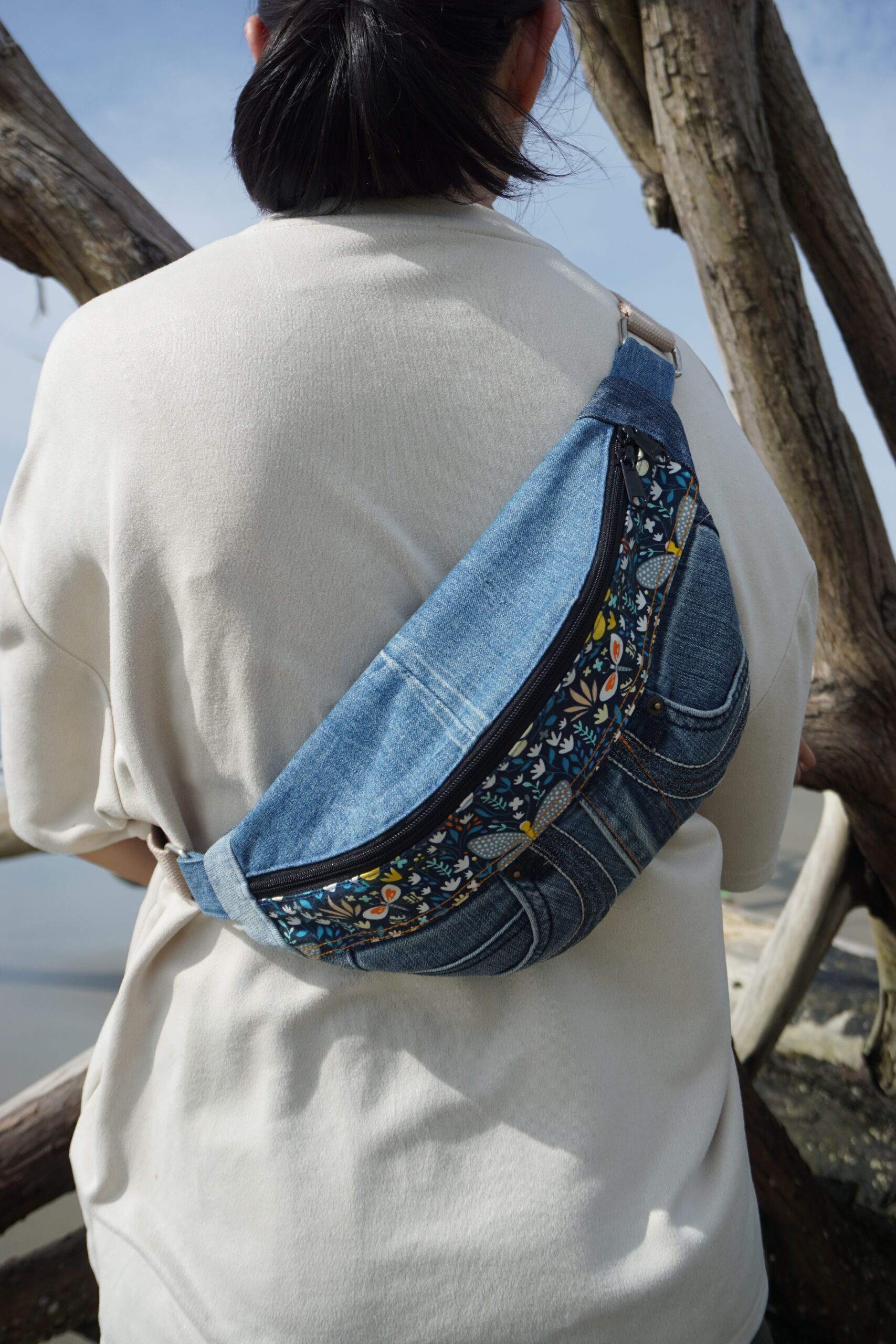 Denim fabric with Sabahan-inspired motifs